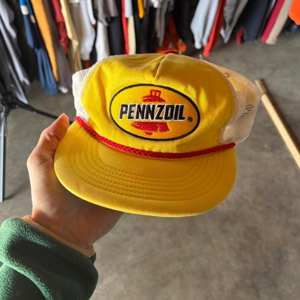 90s vintage pennzoil flat bill hat